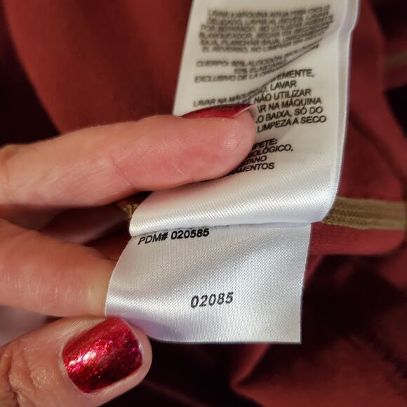 Mountain Hardwear Womens Organic Cotton Long Sleeve Top Size XL Thumbholes Red - Picture 10 of 12